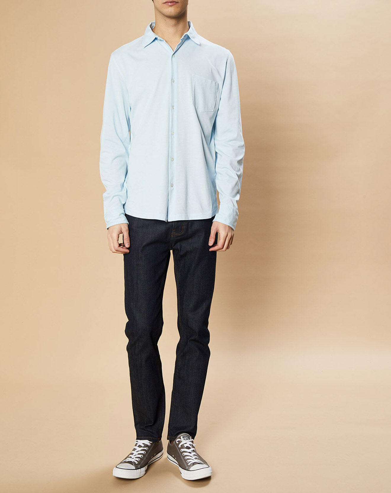 Hartford Chemise en Jersey bleu ciel