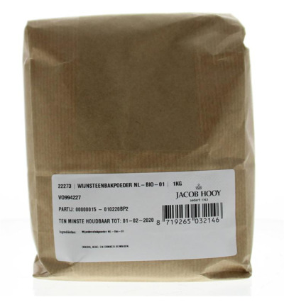 Jacob Hooy Wijnsteenbakpoeder (1000 gr)
