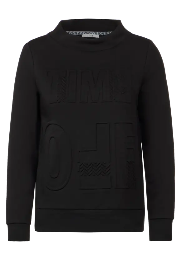 Sweatshirt mit Stehkragen - Black