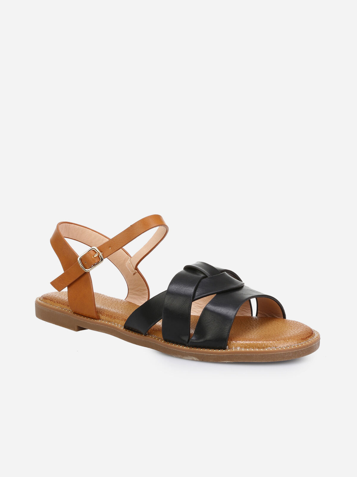 Sandales bicolores- Noir