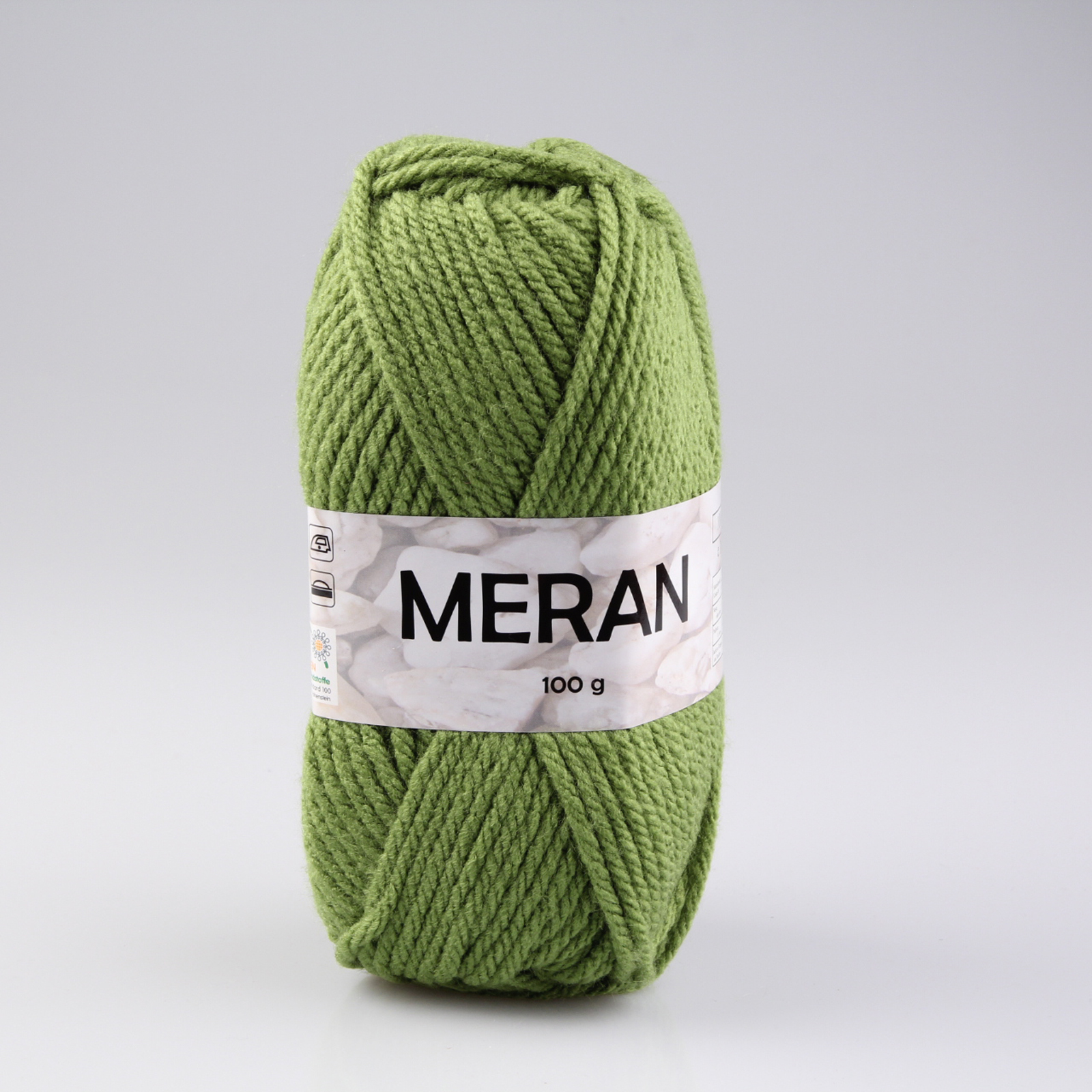 Wolle - moosgrün - 100g