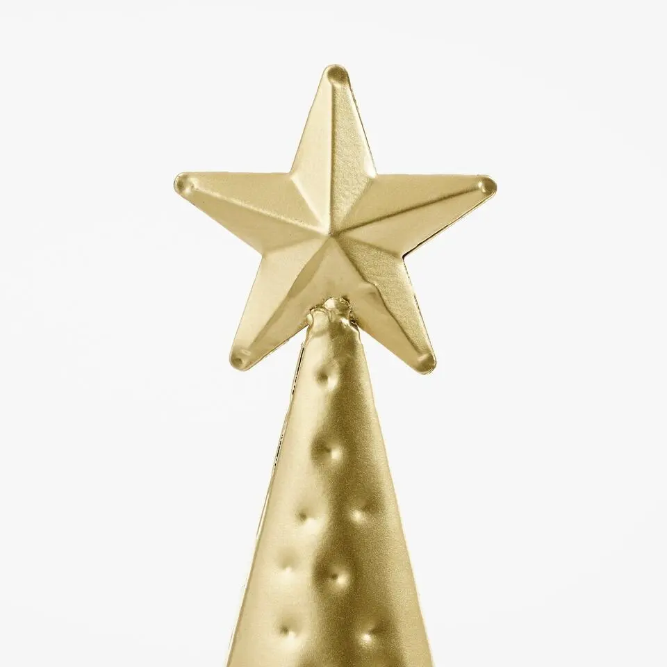 Mica Decorations Decoratie Kerstboom - L15 x B8 x H68 cm - IJzer - Goud