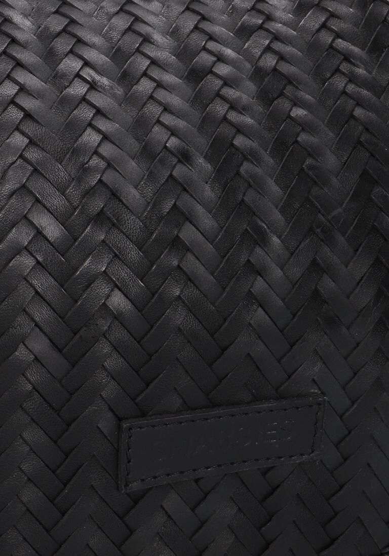 SHABBIES zwarte shabbies schoudertas platanino herringbone