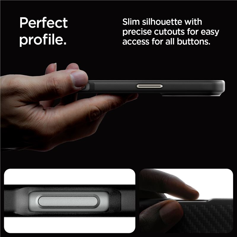 iPhone 16 Pro Max Enzo Aramid MagSafe Schutzhülle (ACS08501) - Schwarz