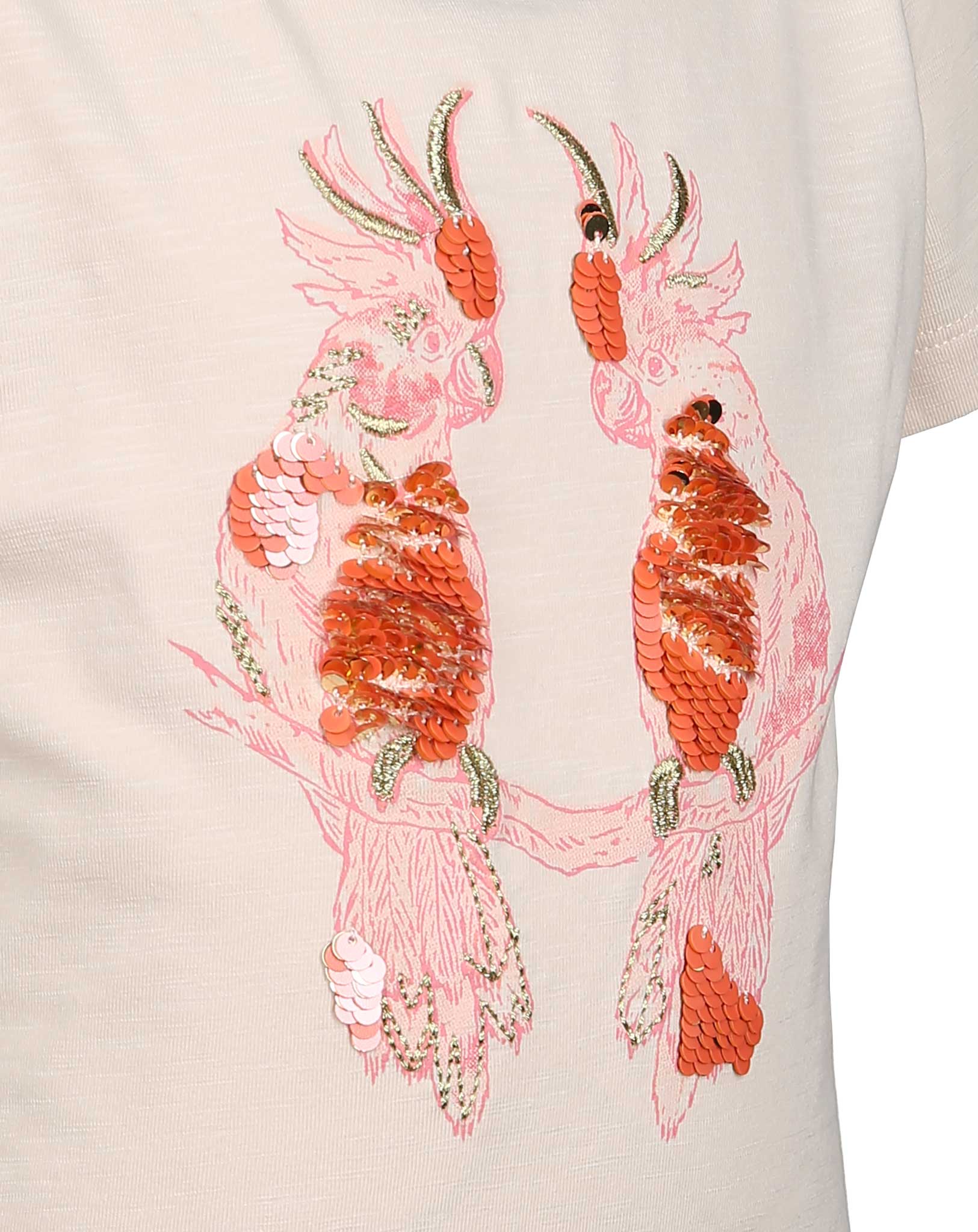 T-Shirt BIRDS in pink champagne