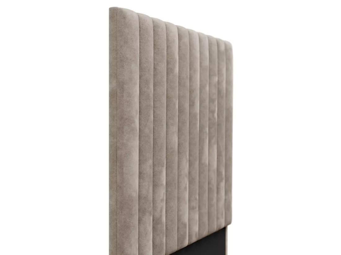 Tête de lit coutures verticales - 110 cm - Tissu - Taupe - SARAH