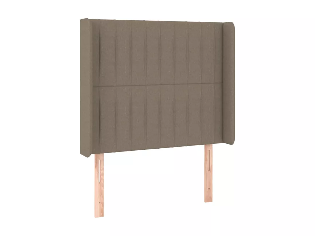 Sommier tapissier avec matelas et LED Taupe 90x190 cm Tissu