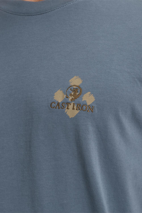 Cast Iron blauwe heren t-shirt