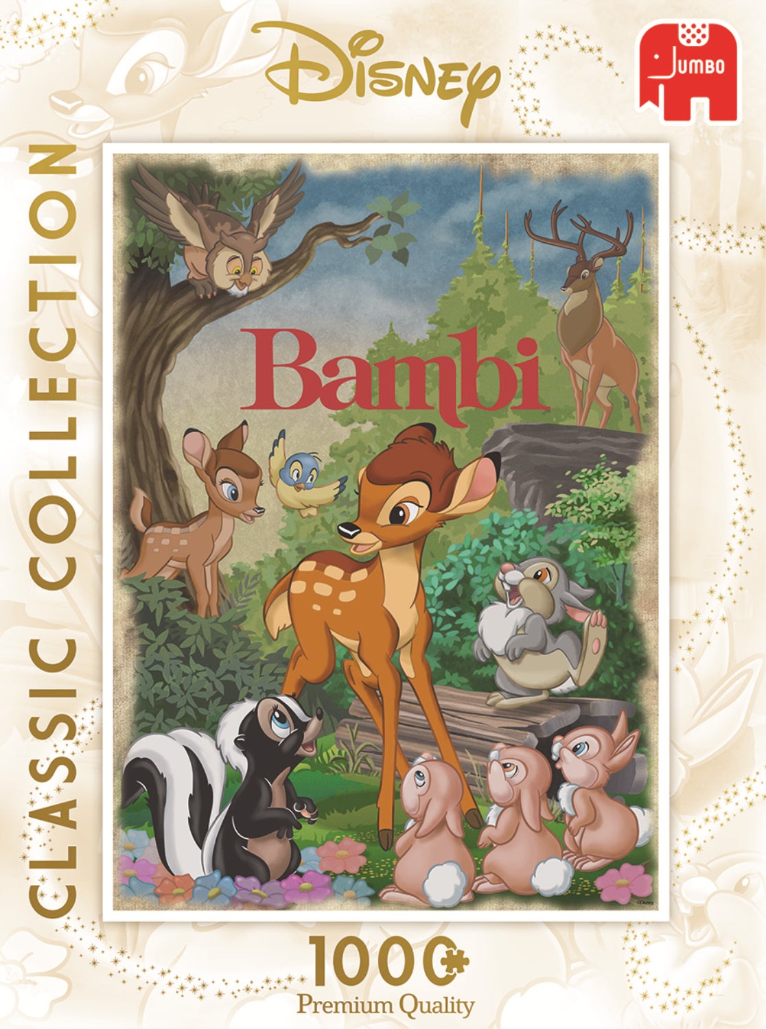 Jumbo puzzel Disney Bambi 50 x 70 cm 1000 stukjes