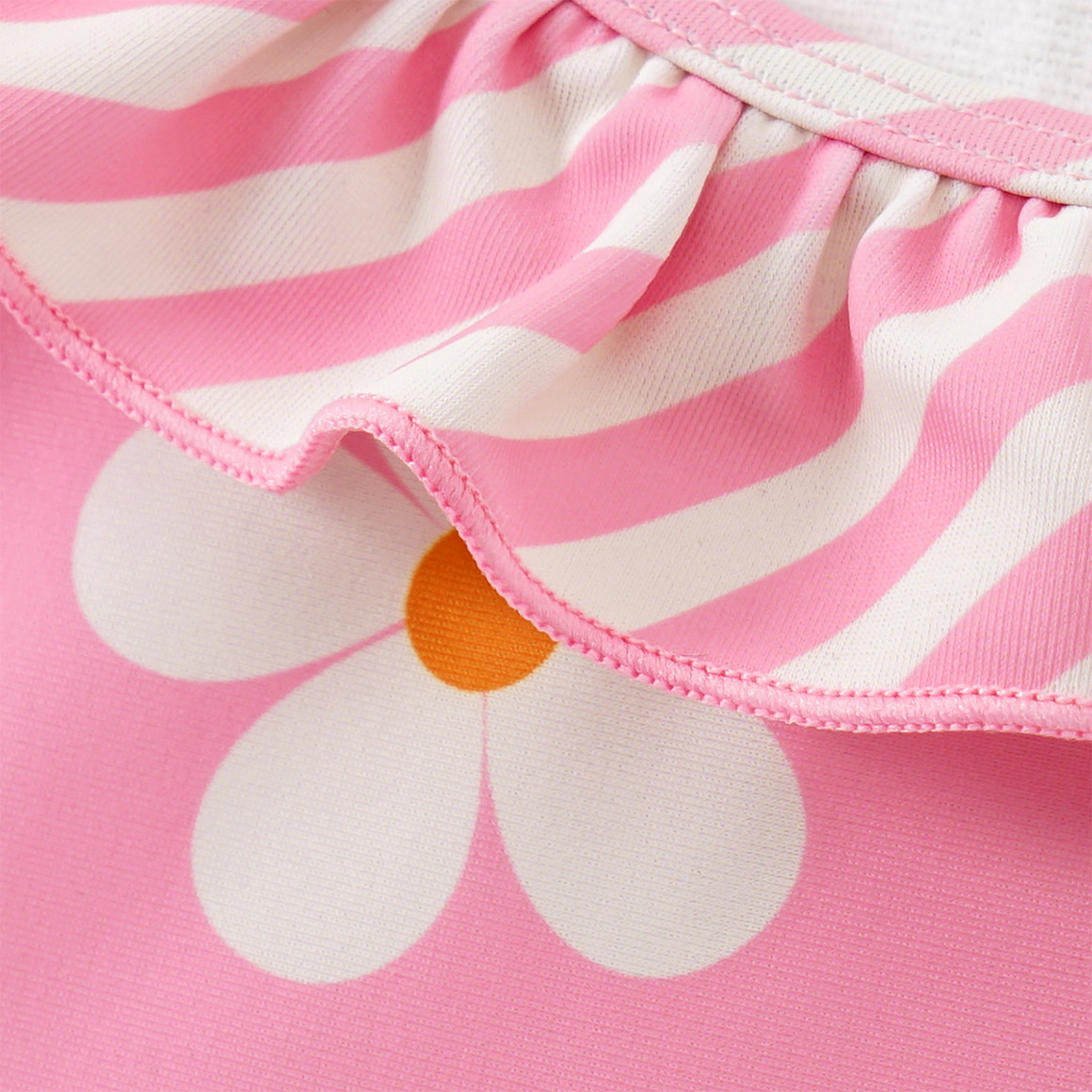 Topomini Baby Badeanzug mit Blumen-Allover rosa / weiss
