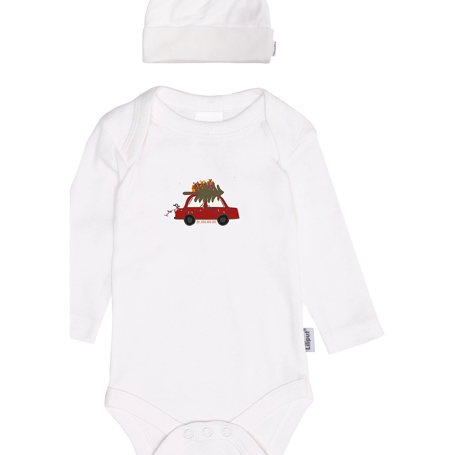 Liliput Baby-Erstausstattung Auto mit Tannenbaum weiss-rot