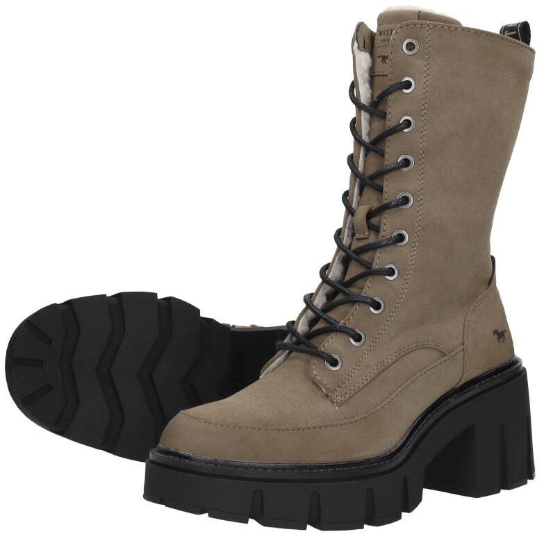 Mustang Veterschoenen Hoog taupe