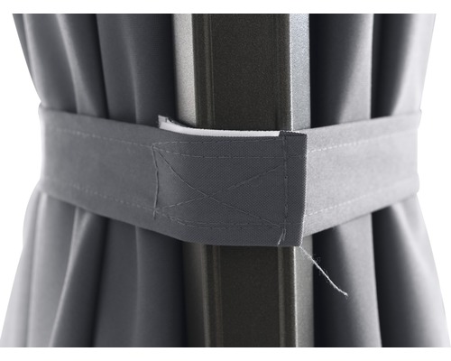 Zwevende parasol Sunset N+ Ø350 H 200 cm polyester 300g/m² antraciet