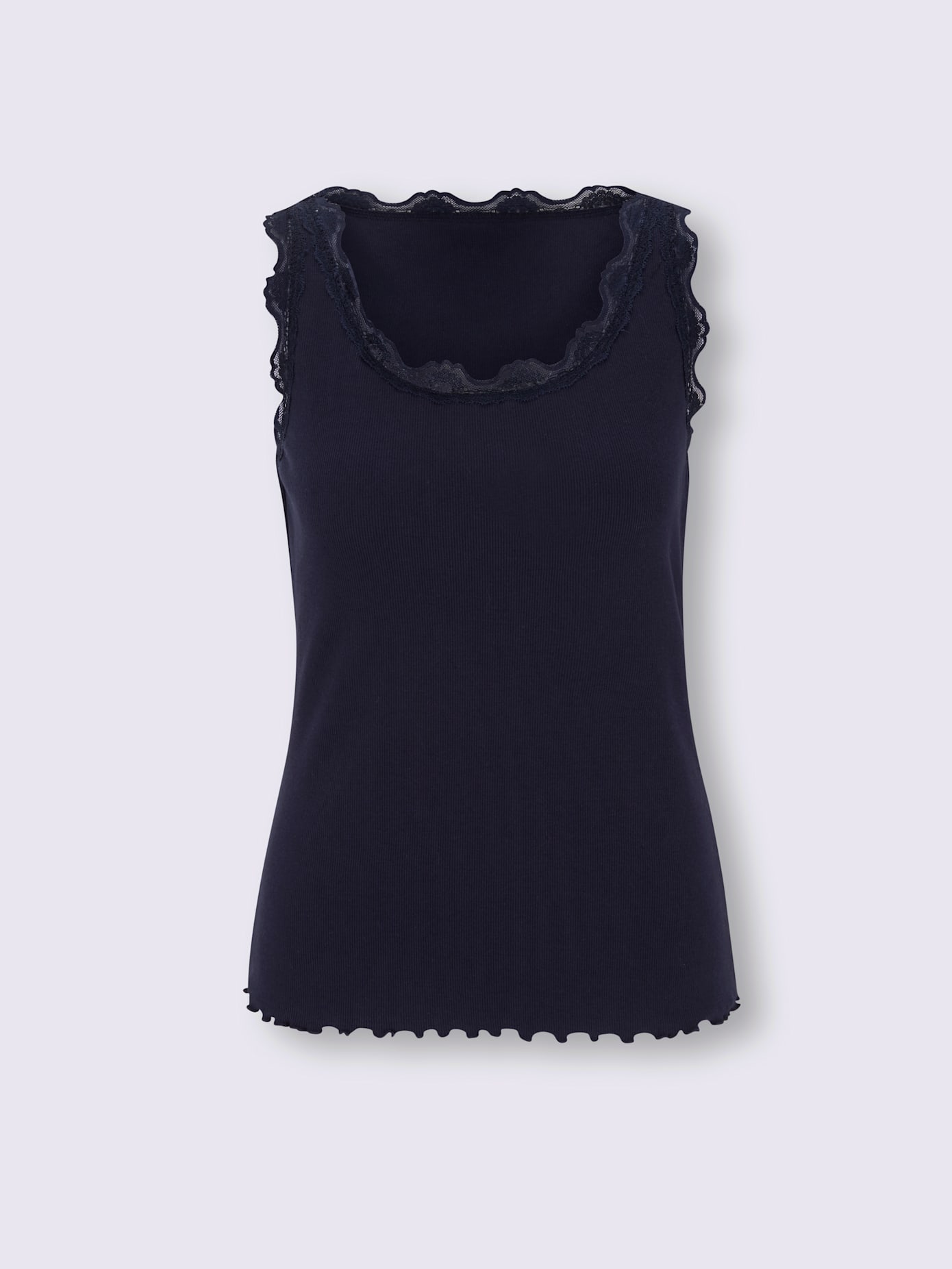 Débardeur en dentelle jersey fin