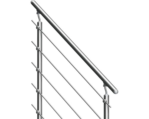 Pertura Tallis buitentrap met Prova leuning, 2 stootborden, 100 cm, donkerbruin