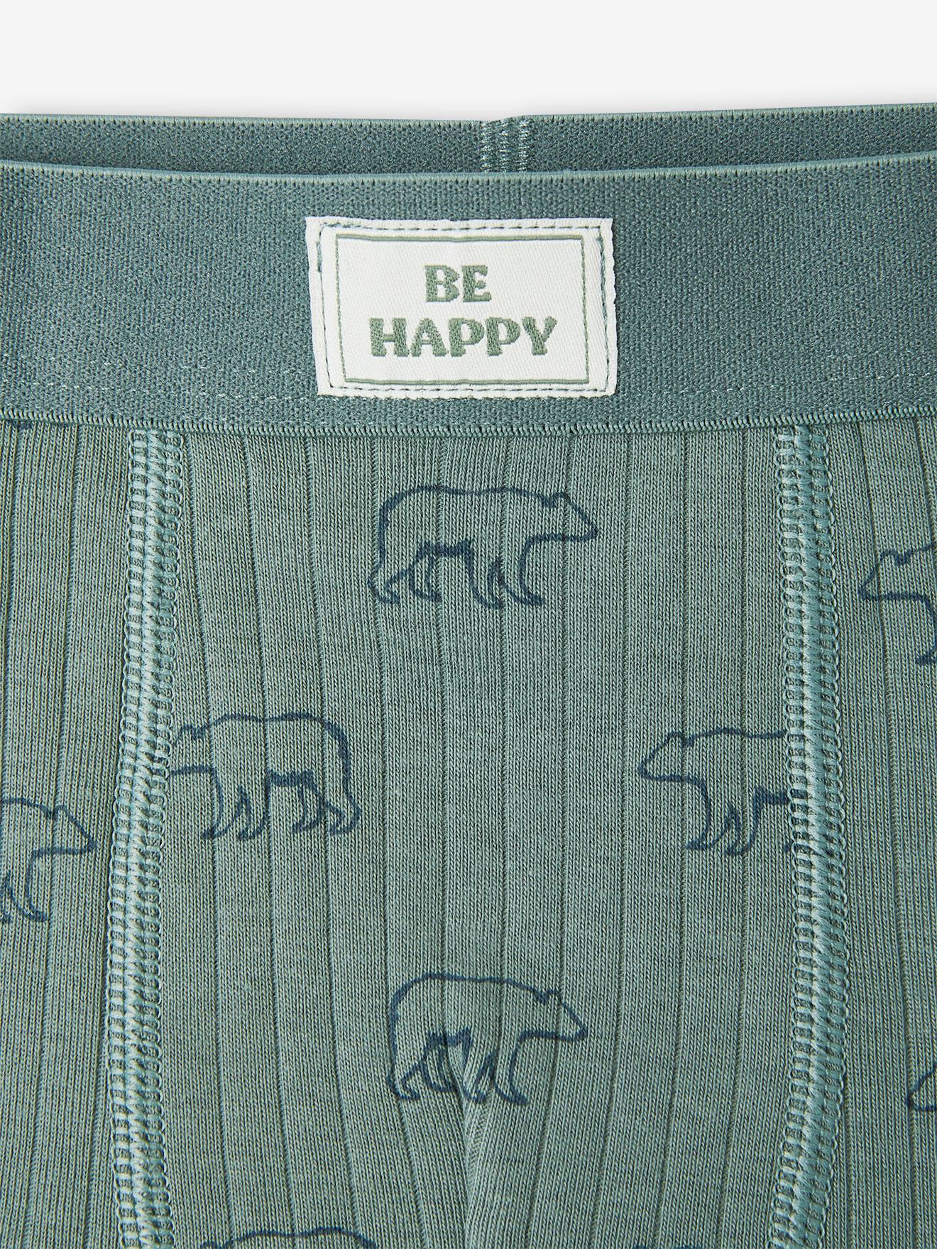 Conjunto de 3 cuecas boxer caneladas 