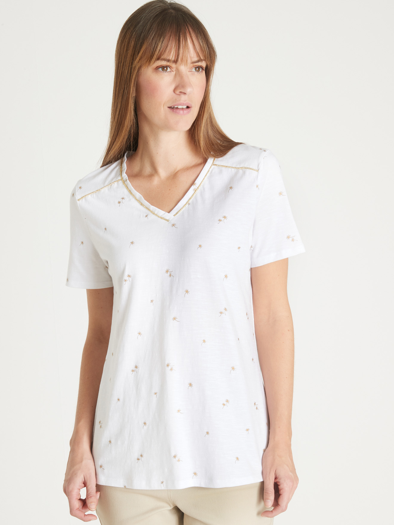 Tee-shirt pur coton flammé