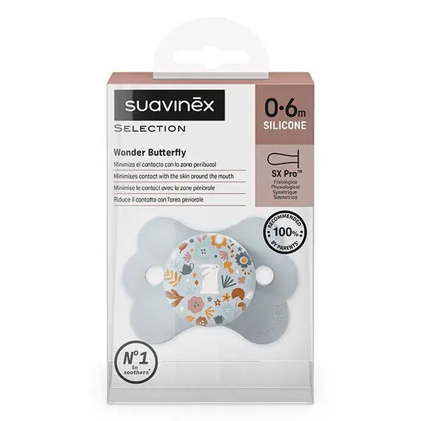 Chupeta simétrica Suavinex Wonderland SXPro para bebês de 0 a 6 meses - Azul Wonderland
