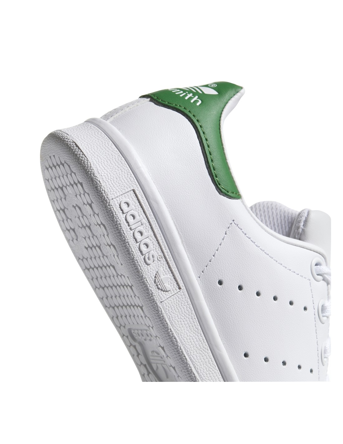 adidas sneakers mixte stan smith j cuir blanc vert