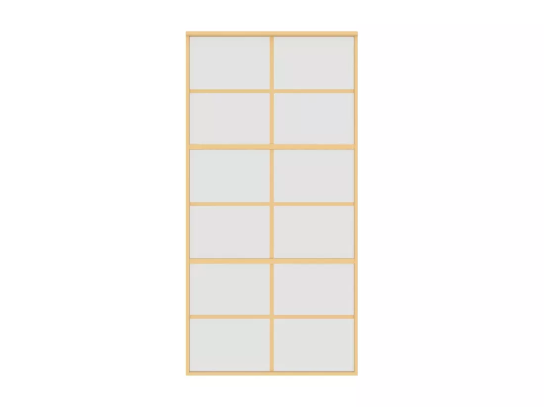 Porte coulissante doré 102,5x205 cm verre ESG dépoli aluminium