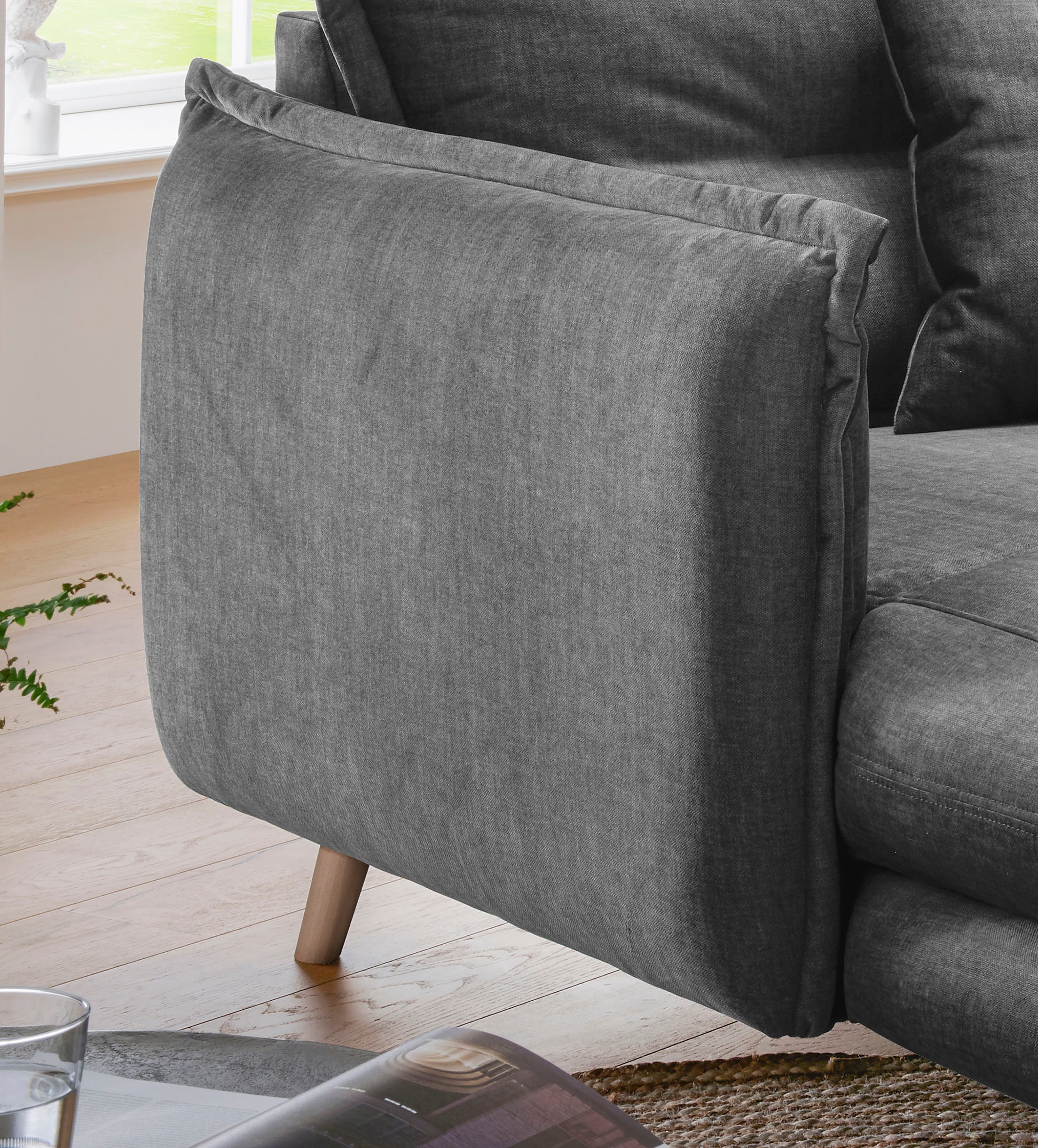 INOSIGN Loveseat »Lazio« moderner Sessel mit einer bequemen Polsterung, 2 Stk. Zierkissen