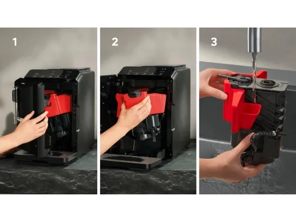 Siemens EQ.300 TF301E19 - Automatisk kaffemaskine med mælkeskummer - 15 bar - pianosort