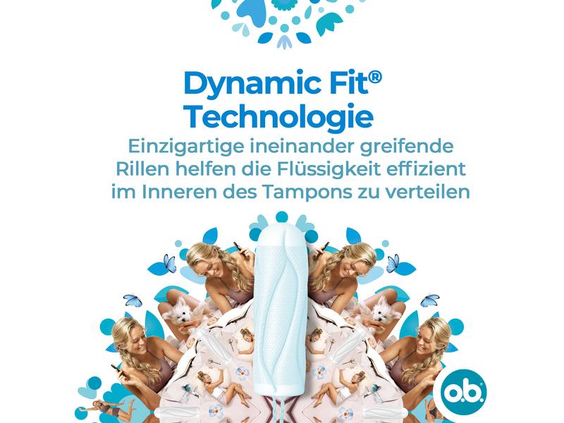 o.b. Tampons Pro Comfort Normal 64 Stück Tampon für mittlere bis starke Tage
