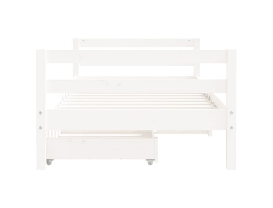 VIDAXL - Lit enfant Cadre de lit pour enfant tiroirs blanc 80x160cm bois pin mas...