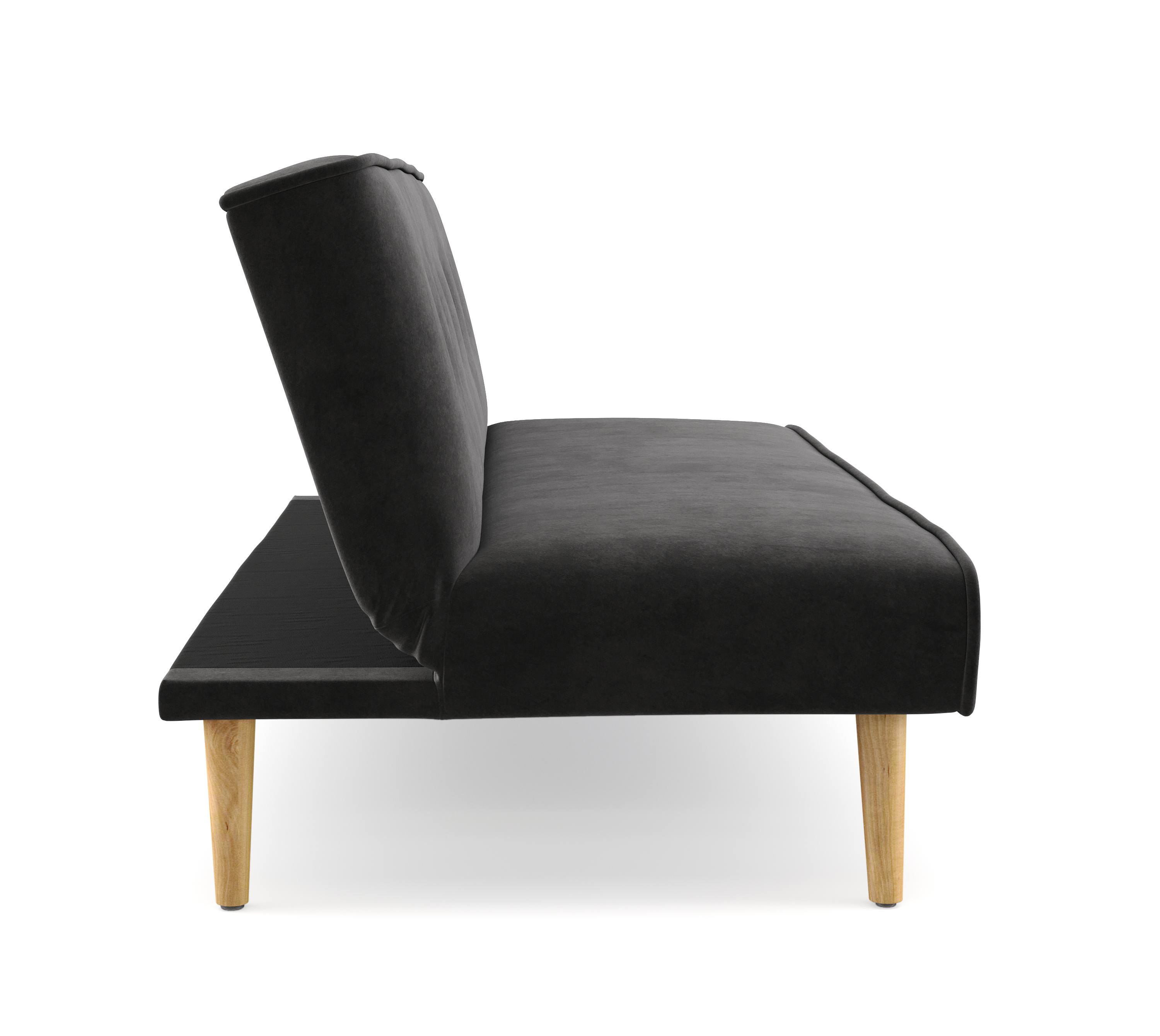 Schlafsofa Samt LEA schwarz