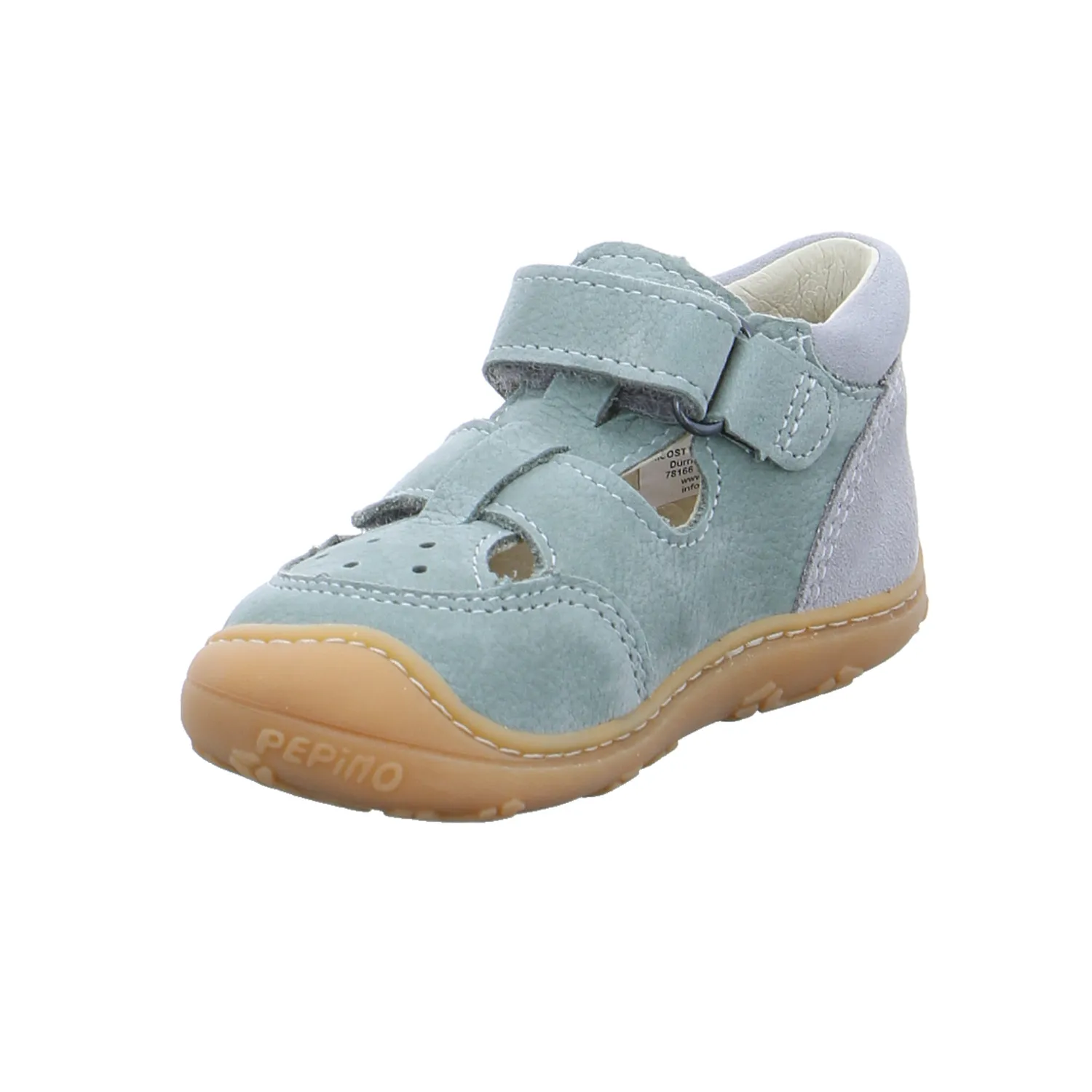PEPINO Baby-Sommer-Bottine Pastelgrün Leder  Unisex Minilette