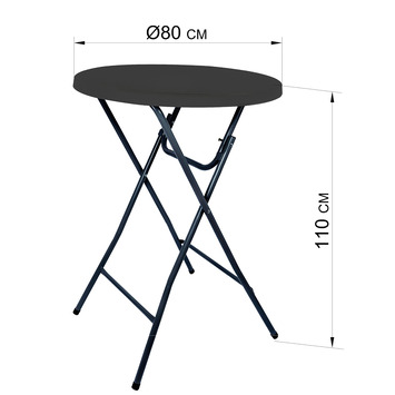 Statafel Antraciet 110 cm