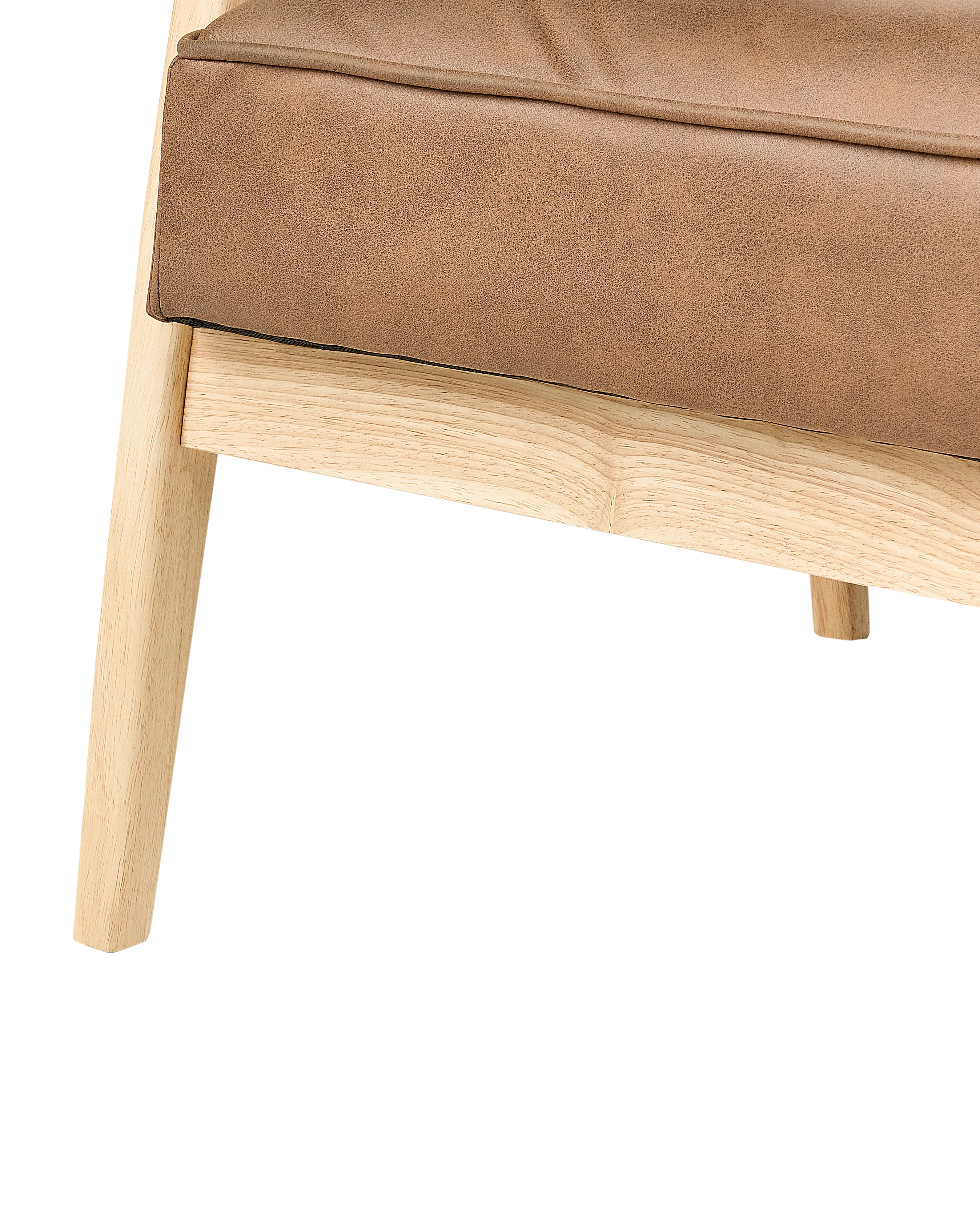 Fauteuil LEKNES Kunstleer Bruin