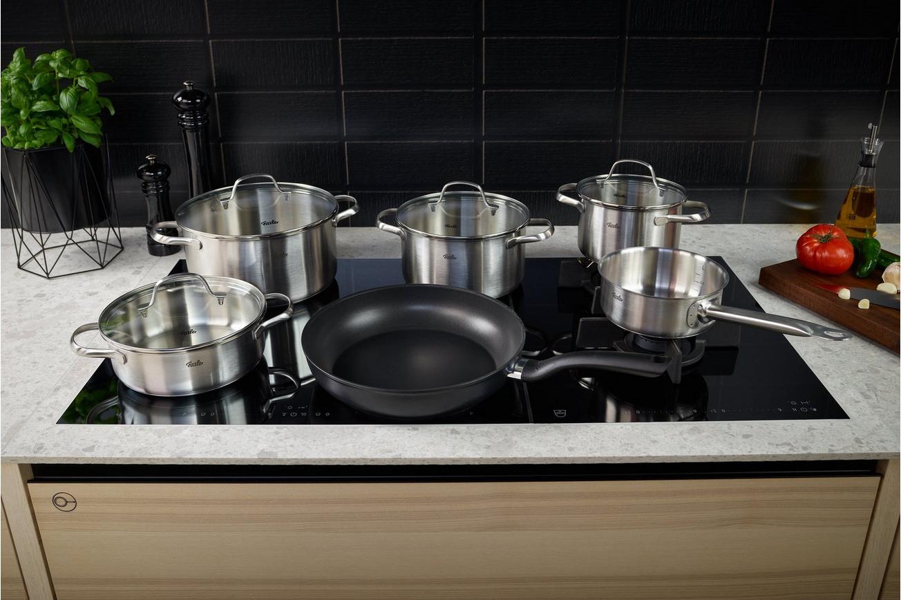 Fissler San Francisco 040-113-05-000-0 5-delige pannenset   Fissler Cenit 045-300-28-100 koekenpan 28 cm