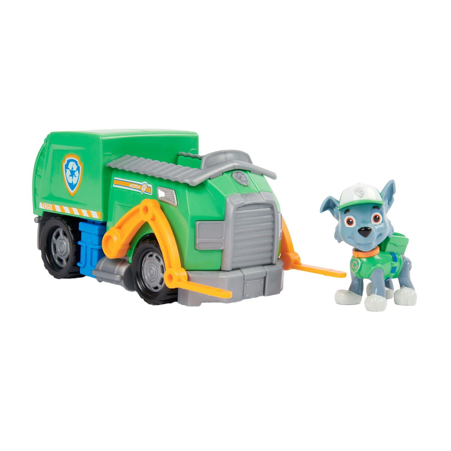 PAW Patrol Voertuig met Speelfiguur - Rockey's Recycle Truck