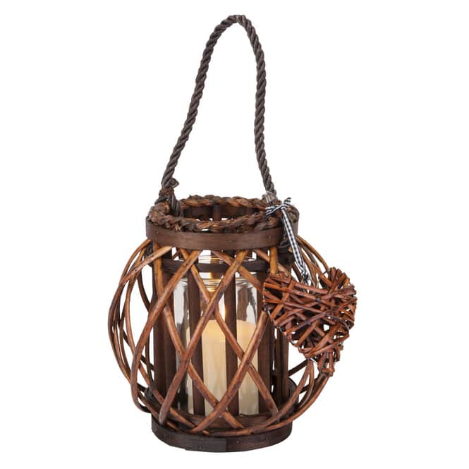 Windlicht - aus Weide - ca. 13 x 21 cm