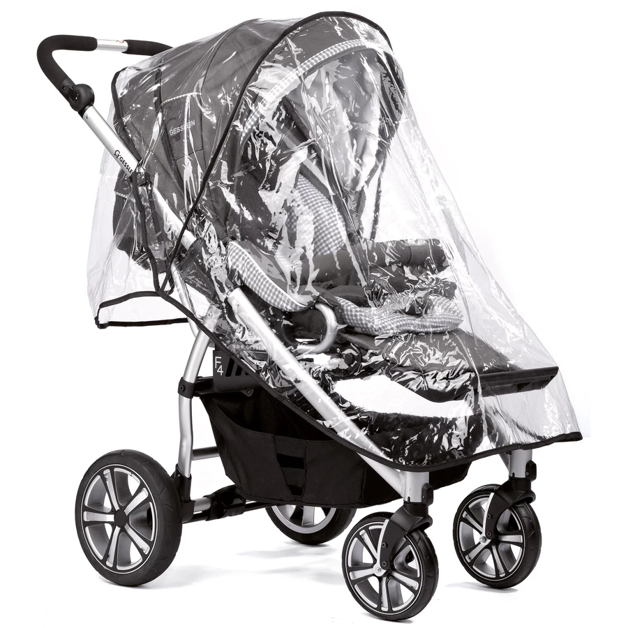 GESSLEIN Kombikinderwagen F4 Air+ mit Handbremse, eisblau meliert  Stern