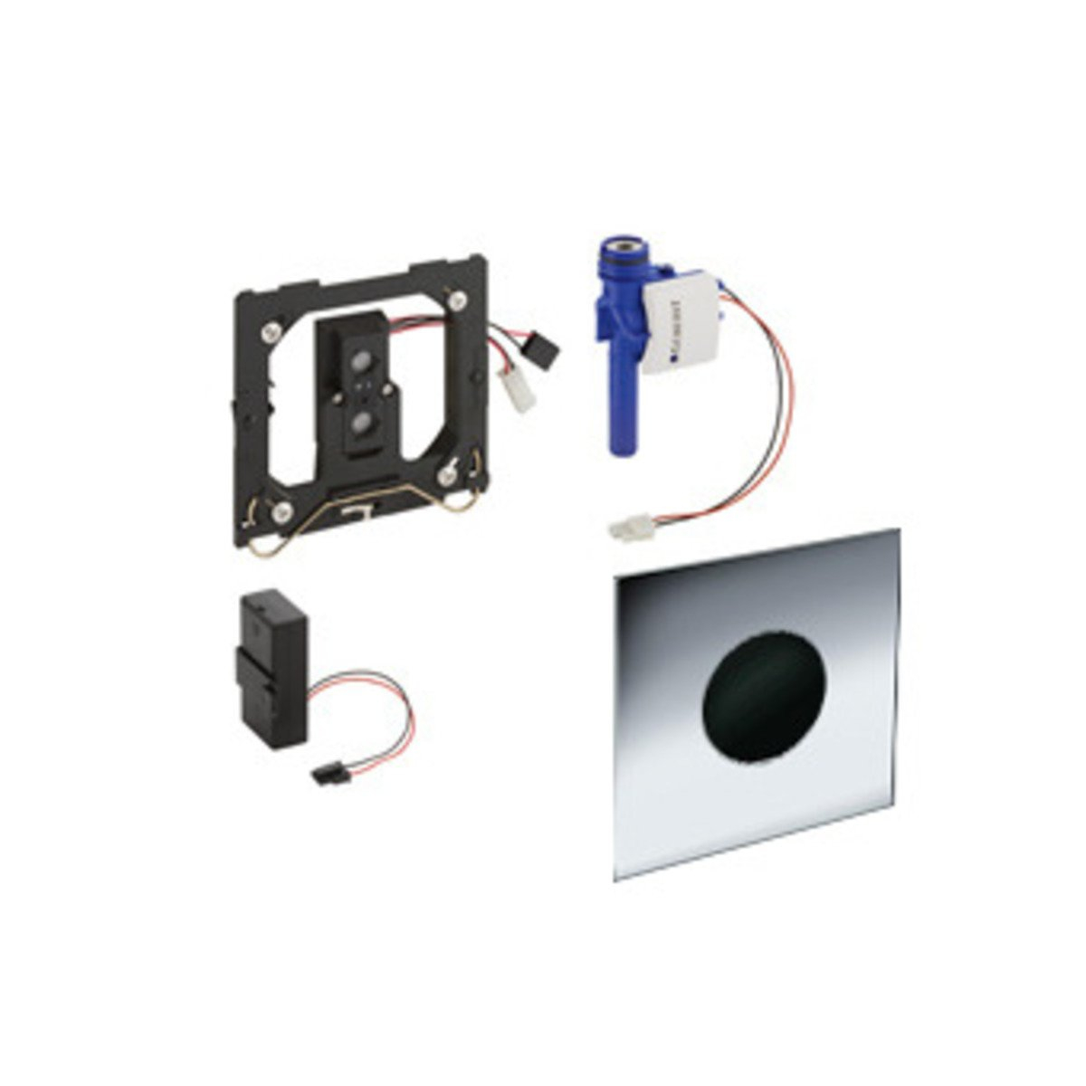 Geberit type 01 urinoir bedieningsplaat met batterijvoeding glans chroom