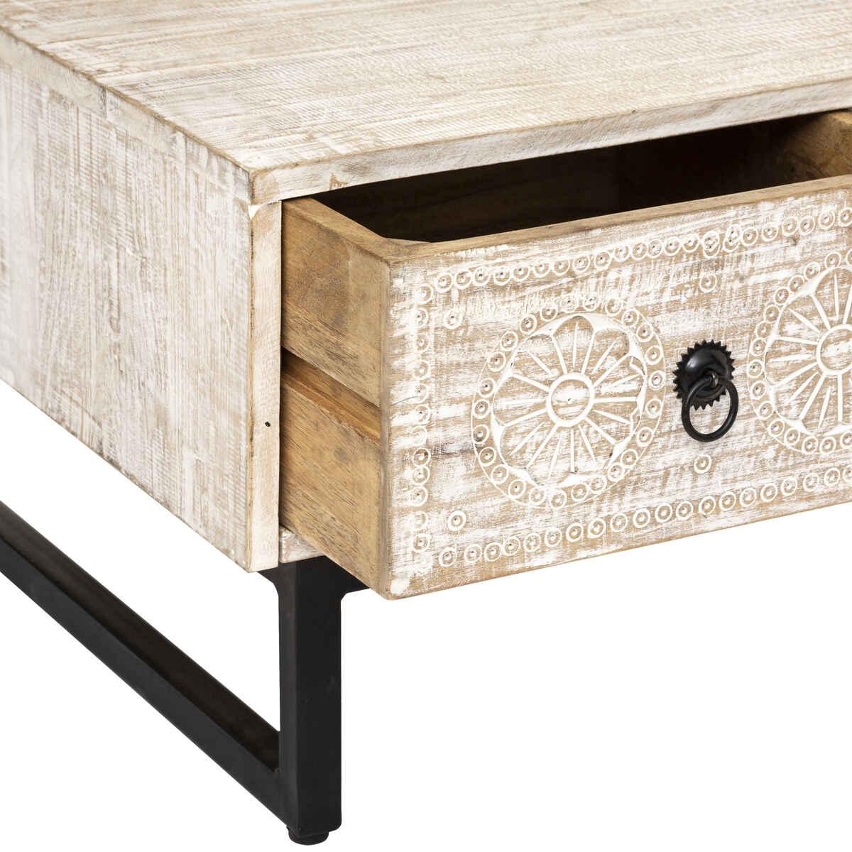TABLE BASSE 2 TIROIRS AJAY