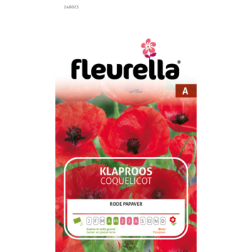 Fleurella zaden klaproos rood