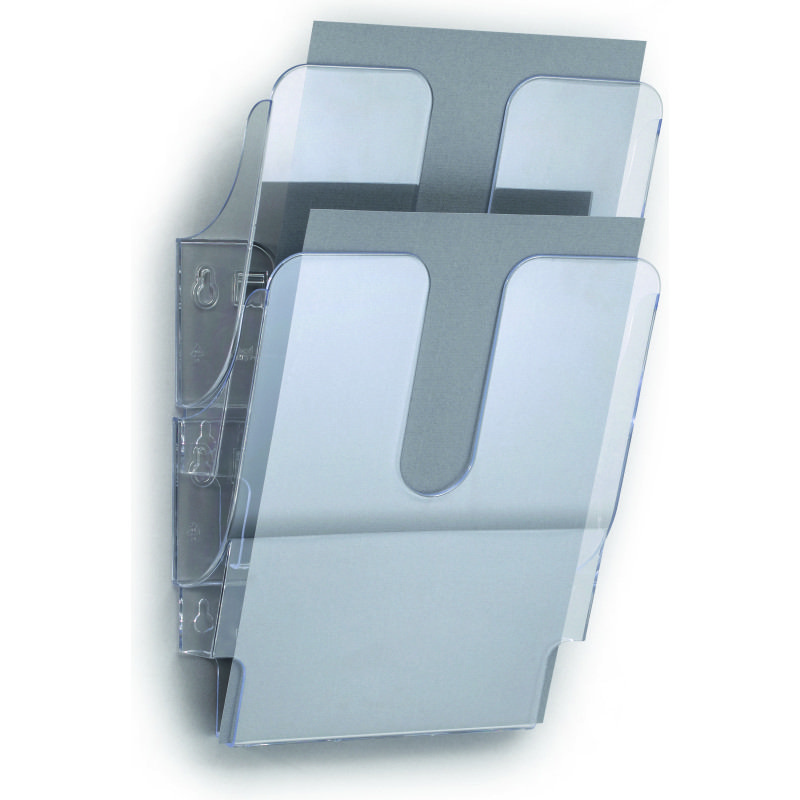 Trieur mural 2 cases Flexiplus Durable A4 portrait gris