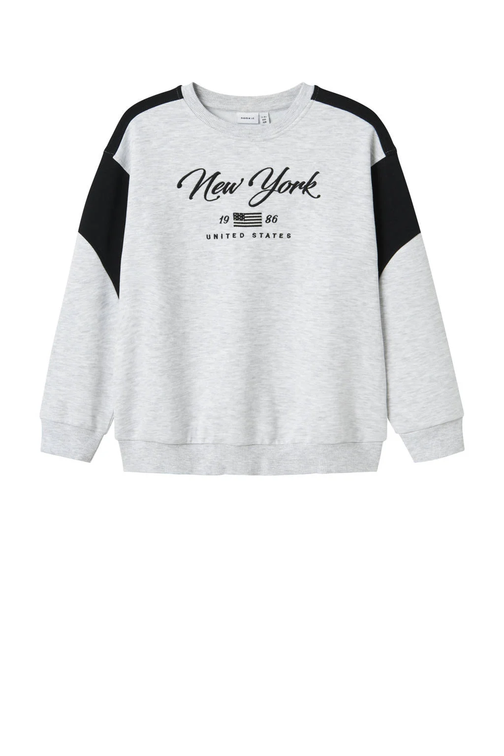 NAME IT KIDS sweater grijs melange