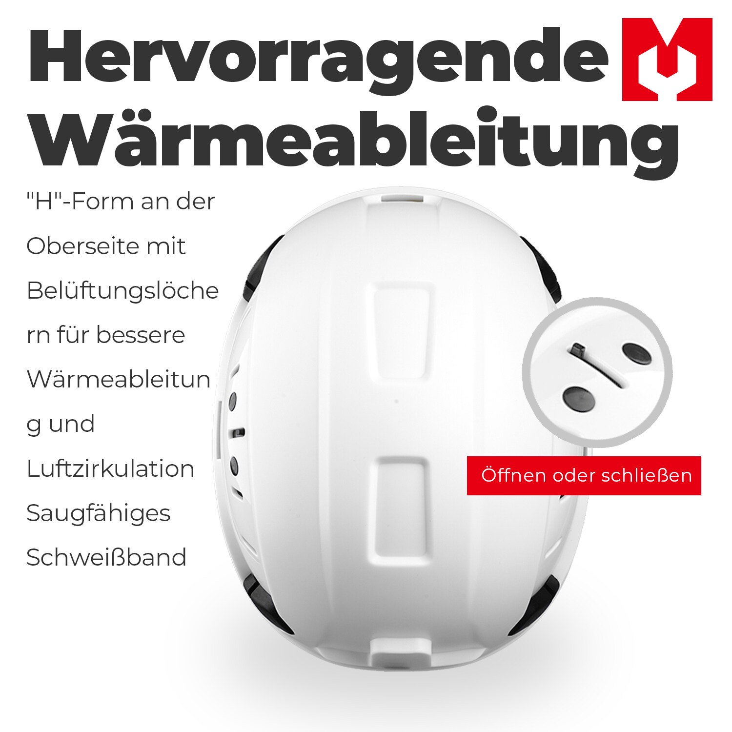 Mustbau Sicherheitshelm-Set - Schutzhelm mit Schutzbrille, Verstellbarer Kopfriemen von 53 bis 63 cm