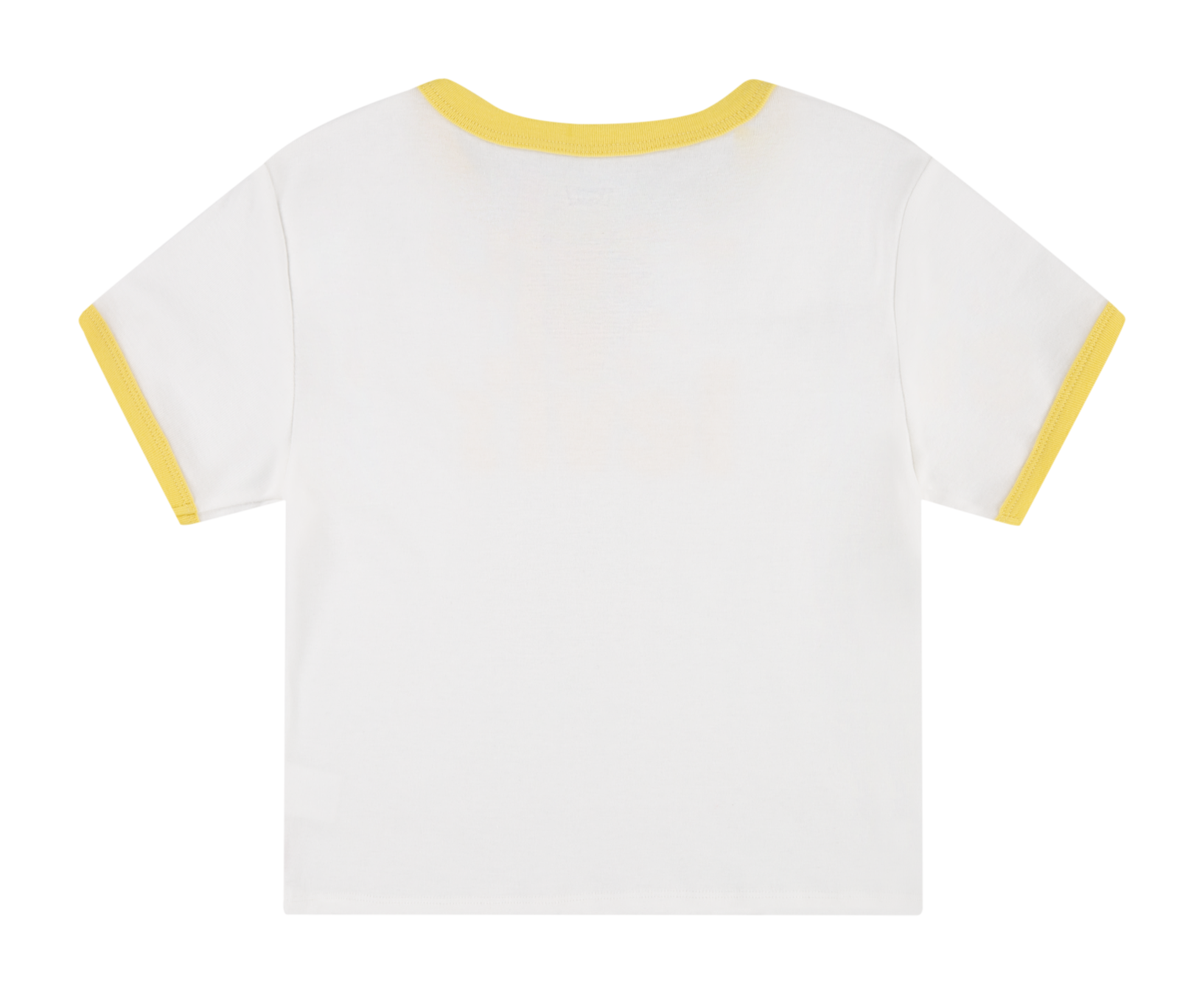 Tee-shirt droit à col rond en coton mélangé sérigraphié | Blanc
