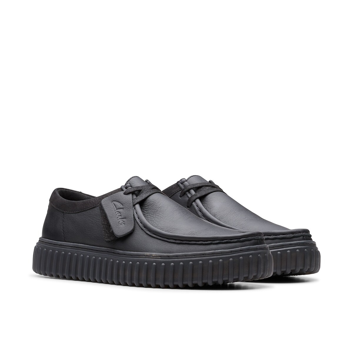 CLARKS<br>Derby's de couro Torhill Lo