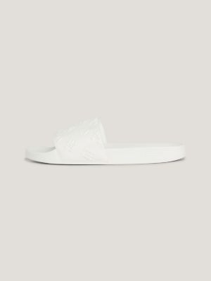 Chinelo de piscina com monograma em relevo
