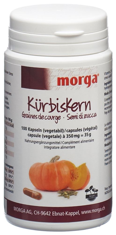 MORGA Kürbiskern Vegicaps<br>100 Stück, Kapsel, capsules végétales