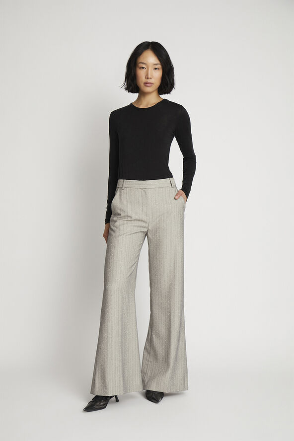 MUNTHE EILEEN Sparkly Pinstriped Pants Grey