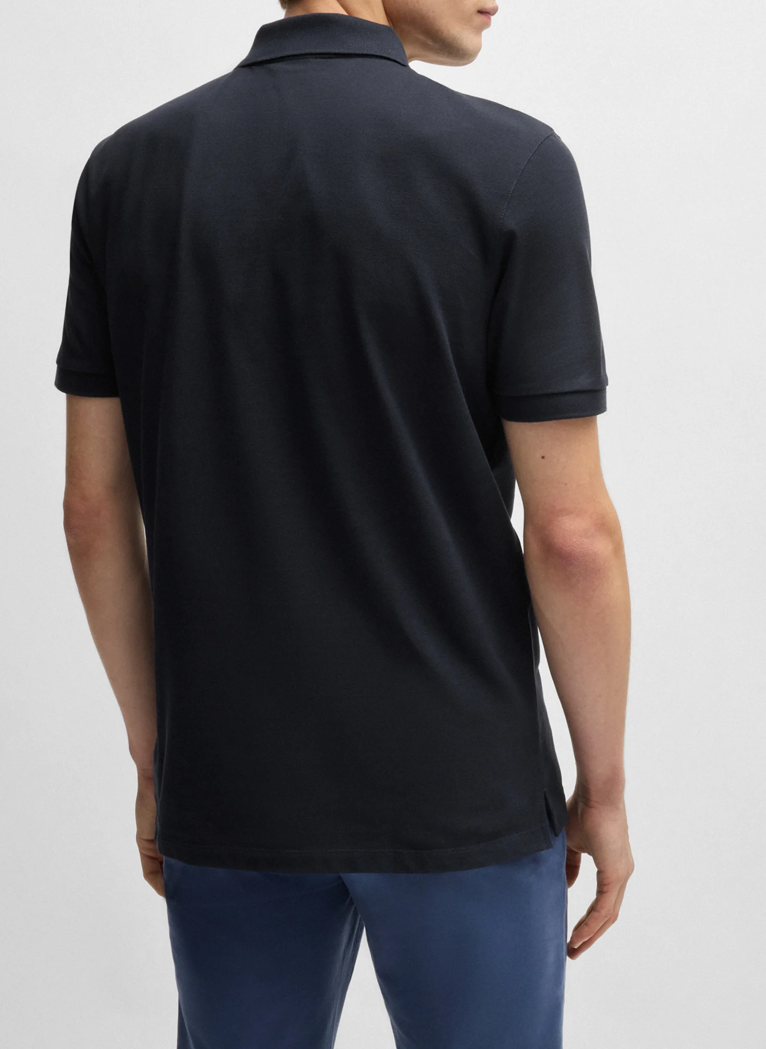 Polo regular-fit en coton bio| Bleu