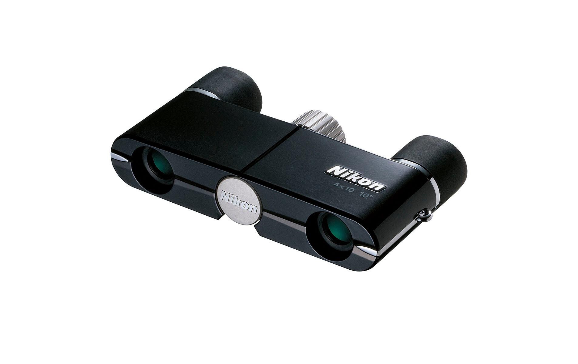 Fernglas 4x10 DCF Schwarz<br>Kompakter und extrem leichter Feldstecher – Ideal zur Verwendung im Theater, in Museen und Galerien
