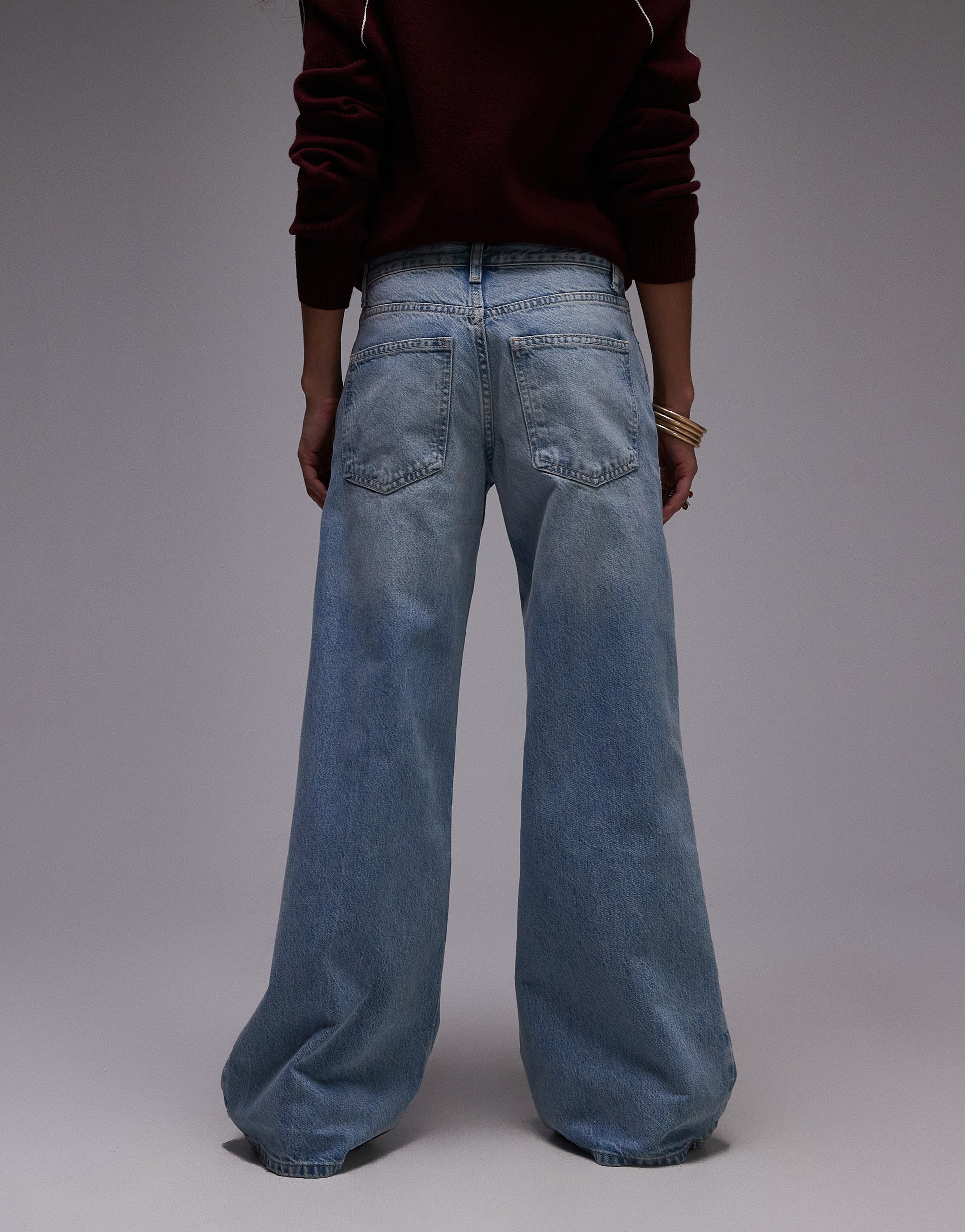 TOPSHOP Mid waist Wide leg fit Jeans